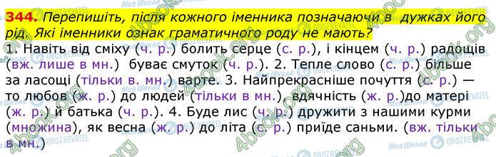 ГДЗ Українська мова 10 клас сторінка 344
